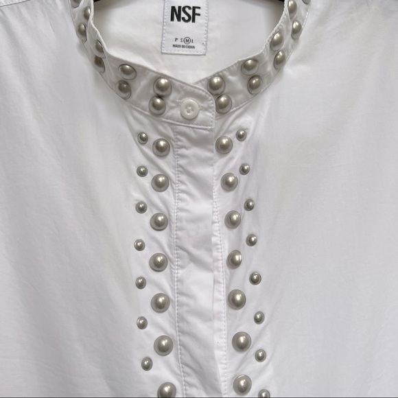NSF Studded White Button Down - Picture 4 of 8